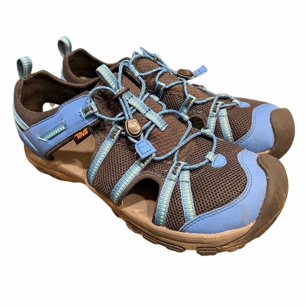 Teva Kids Manatee Trail Sandals Youth Size 7 Blue Athletic Aqua Shoes